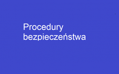 Procedury bezpieczeństwa na terenie szkoły