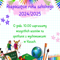ROZPOCZYNAMY NOWY ROK SZKOLNY!
